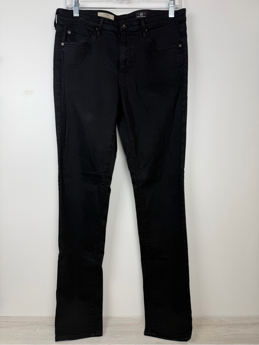 AG Adriano Goldschmied The Prima Mid-Rise Cigarette Jeans in Black Size 29R - Picture 2 of 14